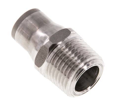 12mm x 1/2'' NPT Push-in Fitting with Male Threads Stainless Steel FKM