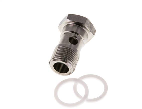 1-way Stainless Steel Banjo Bolt with G3/8'' Male Threads PTFE