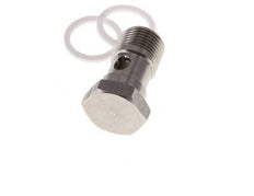 1-way Stainless Steel Banjo Bolt with G3/8'' Male Threads PTFE