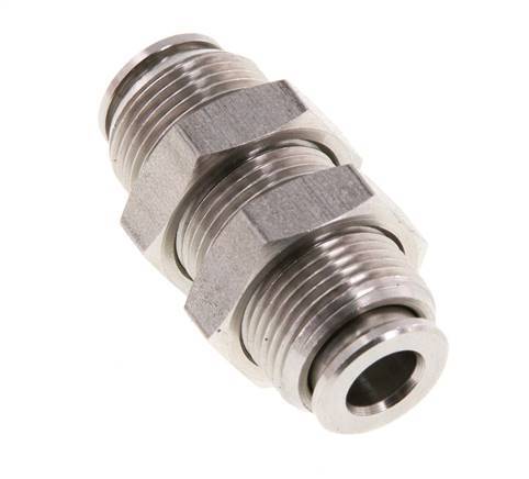 6mm Push-in Fitting Stainless Steel FKM Bulkhead