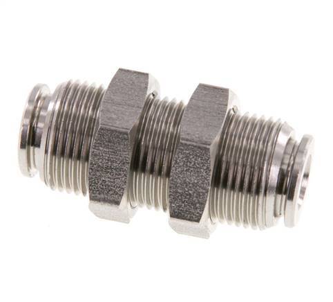 6mm Push-in Fitting Stainless Steel FKM Bulkhead
