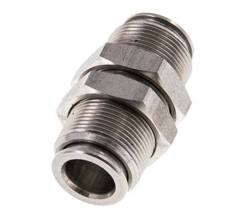 10mm Push-in Fitting Stainless Steel FKM Bulkhead