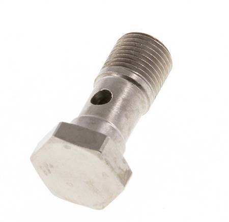 1-way nickel-plated Brass Banjo Bolt with G1/8'' Male Threads L24mm [5 Pieces]