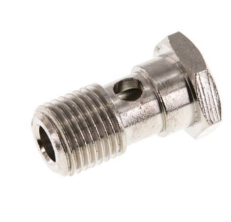 1-way nickel-plated Brass Banjo Bolt with G1/4'' Male Threads L25mm [2 Pieces]