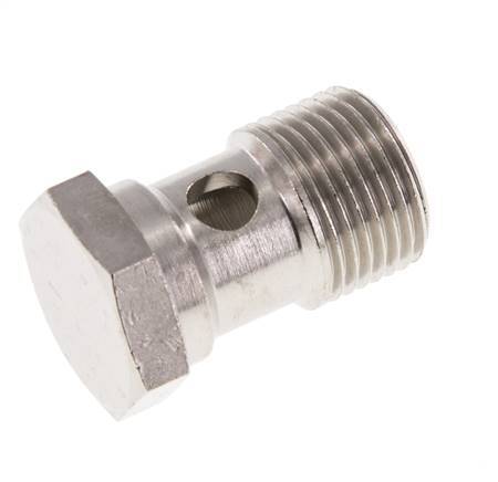 1-way nickel-plated Brass Banjo Bolt with G3/8'' Male Threads L26mm [2 Pieces]