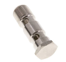 2-way nickel-plated Brass Banjo Bolt with G1/2'' Male Threads L62.5mm