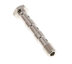 3-way nickel-plated Brass Banjo Bolt with G1/8'' Male Threads L57mm [2 Pieces]