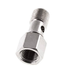 1-way nickel-plated Brass Banjo Bolt with G1/4'' Male and Female Threads L28mm [2 Pieces]