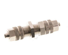 4.3x3 Nickel plated Brass Straight Push-on Fitting Bulkhead [2 Pieces]