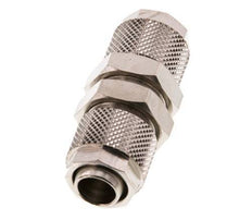 12x10 Nickel plated Brass Straight Push-on Fitting Bulkhead