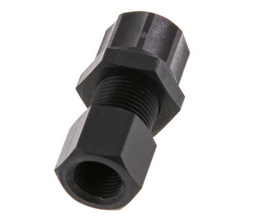 8x6 & G1/8'' Aluminum Straight Push-on Fitting with Female Threads Bulkhead