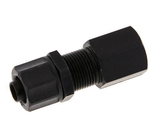 10x8 & G1/4'' Aluminum Straight Push-on Fitting with Female Threads Bulkhead