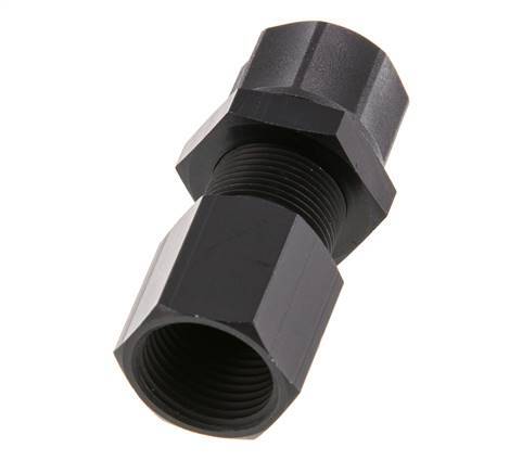 11.6x9 & G3/8'' Aluminum Straight Push-on Fitting with Female Threads Bulkhead