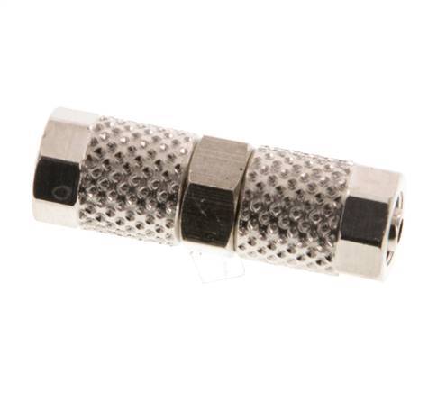 5x3 Nickel plated Brass Straight Push-on Fitting [2 Pieces]