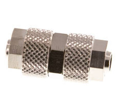 8x6 Nickel plated Brass Straight Push-on Fitting [2 Pieces]