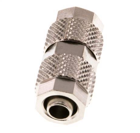 8x6 Nickel plated Brass Straight Push-on Fitting [2 Pieces]