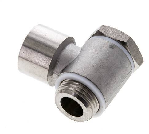 G1/2'' Stainless Steel 1.4404 Banjo Fitting with Male and Female Threads with Banjo Bolt with O-ring Rotatable