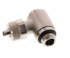 6x4 & G1/8'' Nickel plated Brass Elbow Push-on Fitting with Male Threads Rotatable Inner Hexagon