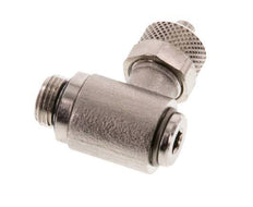 6x4 & G1/8'' Nickel plated Brass Elbow Push-on Fitting with Male Threads Rotatable Inner Hexagon