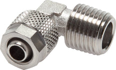 10x8 & R3/8'' Nickel plated Brass Elbow Push-on Fitting with Male Threads [2 Pieces]