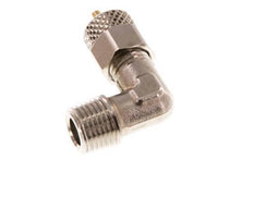 4x2 & R1/8'' Nickel plated Brass Elbow Push-on Fitting with Male Threads [2 Pieces]