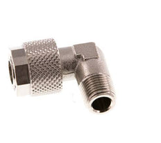 10x8 & R1/8'' Nickel plated Brass Elbow Push-on Fitting with Male Threads [2 Pieces]