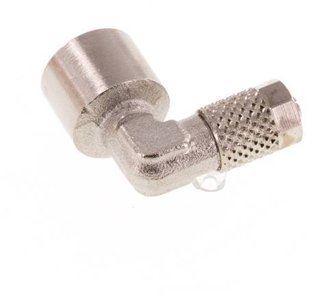5x3 & G1/8'' Nickel plated Brass Elbow Push-on Fitting with Female Threads [5 Pieces]