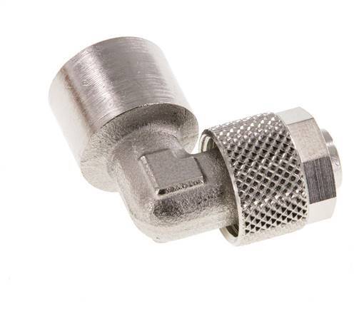 10x8 & G1/4'' Nickel plated Brass Elbow Push-on Fitting with Female Threads [2 Pieces]