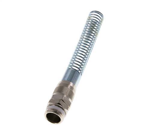 15x12 & G1/2'' Nickel plated Brass Straight Push-on Fitting with Male Threads PTFE Bend Protection