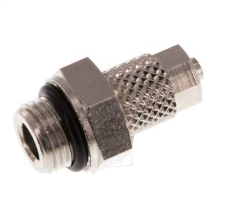 4.3x3 & G1/8'' Nickel plated Brass Straight Push-on Fitting with Male Threads NBR [5 Pieces]