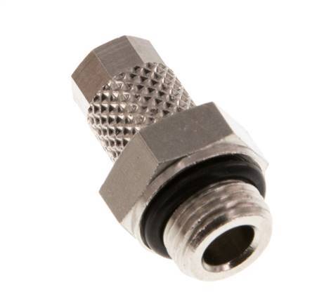 4.3x3 & G1/8'' Nickel plated Brass Straight Push-on Fitting with Male Threads NBR [5 Pieces]