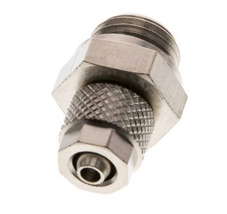6x4 & G1/4'' Nickel plated Brass Straight Push-on Fitting with Male Threads NBR [5 Pieces]
