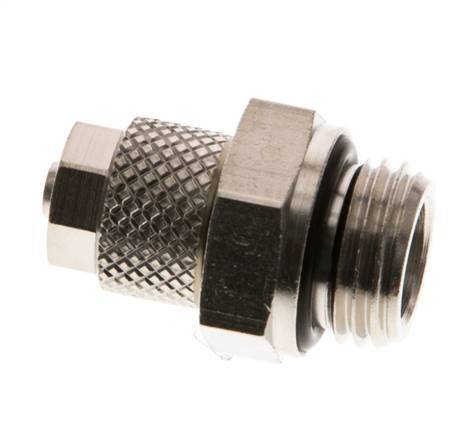 6x4 & G1/4'' Nickel plated Brass Straight Push-on Fitting with Male Threads NBR [5 Pieces]