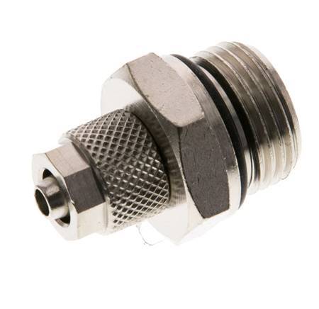 6x4 & G3/8'' Nickel plated Brass Straight Push-on Fitting with Male Threads NBR [2 Pieces]