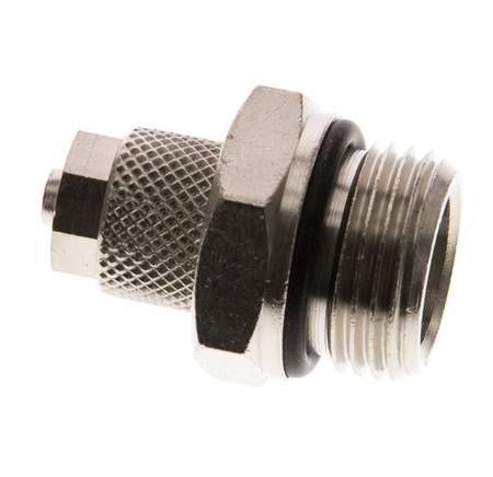 6x4 & G3/8'' Nickel plated Brass Straight Push-on Fitting with Male Threads NBR [2 Pieces]