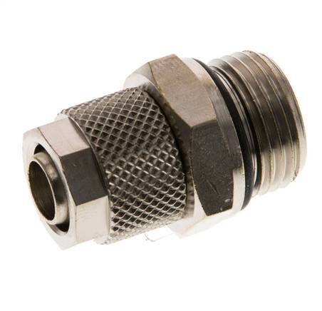 10x8 & G3/8'' Nickel plated Brass Straight Push-on Fitting with Male Threads NBR [2 Pieces]