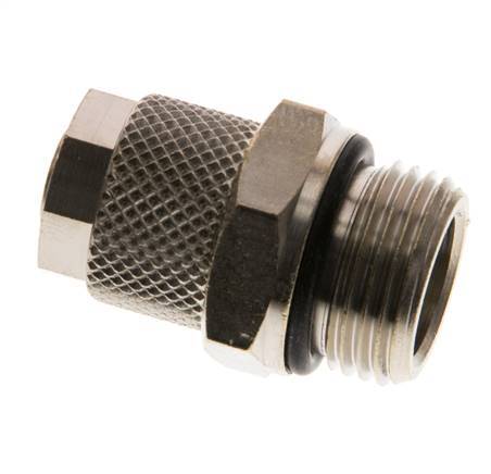 10x8 & G3/8'' Nickel plated Brass Straight Push-on Fitting with Male Threads NBR [2 Pieces]