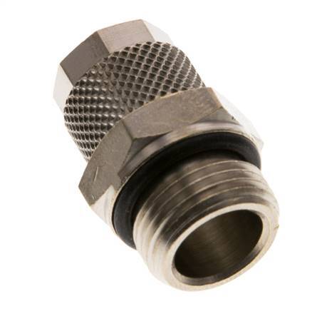 10x8 & G3/8'' Nickel plated Brass Straight Push-on Fitting with Male Threads NBR [2 Pieces]