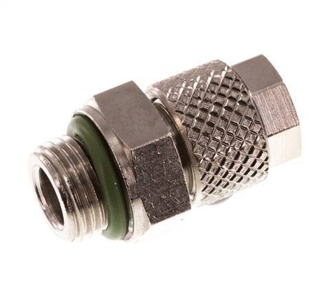 6x4 & G1/8'' Nickel plated Brass Straight Push-on Fitting with Male Threads FKM [5 Pieces]