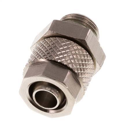8x6 & G1/8'' Nickel plated Brass Straight Push-on Fitting with Male Threads FKM [5 Pieces]
