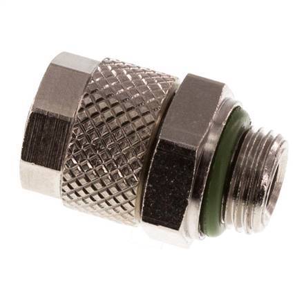 8x6 & G1/8'' Nickel plated Brass Straight Push-on Fitting with Male Threads FKM [5 Pieces]