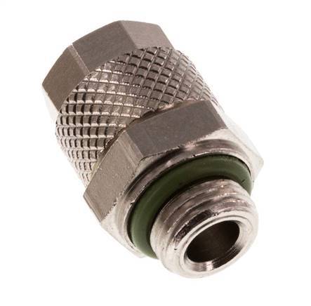 8x6 & G1/8'' Nickel plated Brass Straight Push-on Fitting with Male Threads FKM [5 Pieces]