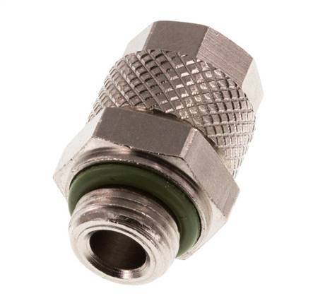 8x6 & G1/8'' Nickel plated Brass Straight Push-on Fitting with Male Threads FKM [5 Pieces]