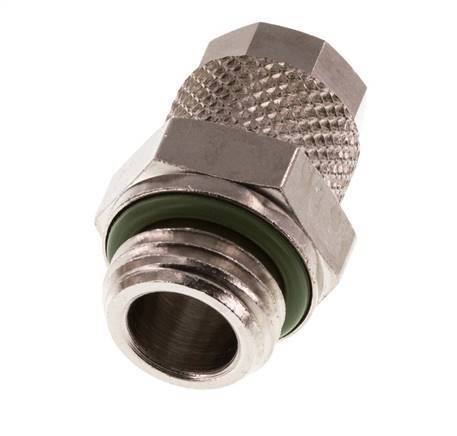 8x6 & G1/4'' Nickel plated Brass Straight Push-on Fitting with Male Threads FKM [2 Pieces]