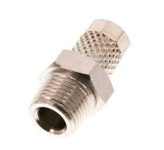 5x3 & R1/8'' Nickel plated Brass Straight Push-on Fitting with Male Threads [5 Pieces]
