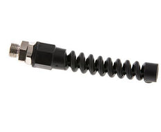 9.5x6.3 & G1/4'' Nickel plated Brass Straight Push-on Fitting with Male Threads Rotatable Bend Protection