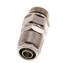 12x8 & G3/8'' Nickel plated Brass Straight Push-on Fitting with Male Threads Rotatable