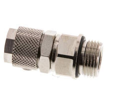 12x8 & G3/8'' Nickel plated Brass Straight Push-on Fitting with Male Threads Rotatable