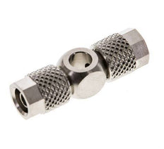 6x4 & M5 Nickel plated Brass Banjo Tee Push-on Fitting [2 Pieces]