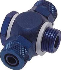 4.3x3 & M5 Aluminum Banjo Tee Push-on Fitting with Male Threads with O-ring
